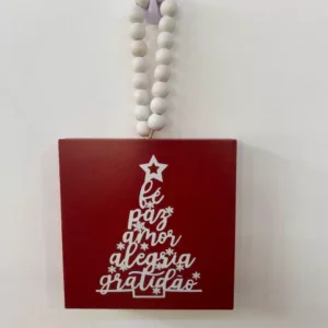 Quadro vermelho Fé 15cm