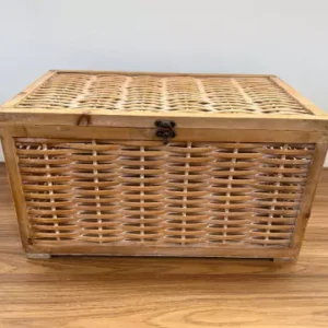 Baú decorativo de madeira 44x23x25cm