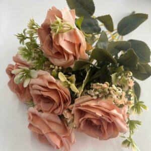 Bouquet rosas salmão 41cm
