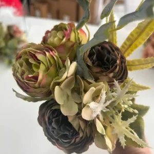 Bouquet rosas verdes outonadas 30cm