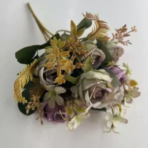Bouquet rosas lilás outonadas 30cm