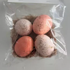 Caixa de ovos rosa com 4 unid.