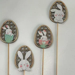 Pick ovo com coelho sortidos 31cm