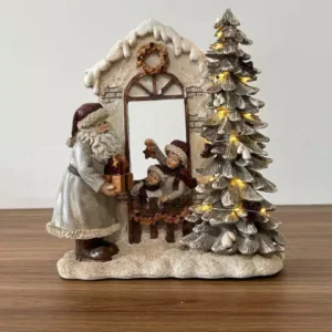 Cena natalina em resina com led