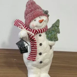 Boneco de neve de resina 32cm