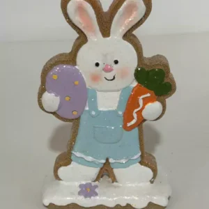 Coelho decorativo de resina 14cm