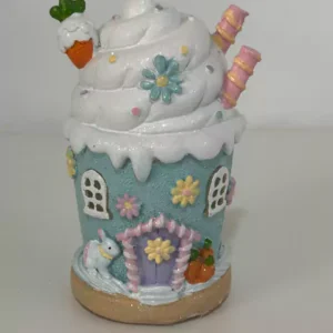 Casinha decorativa com led em resina 16cm