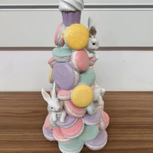 Torre de macarrons em resina 36cm