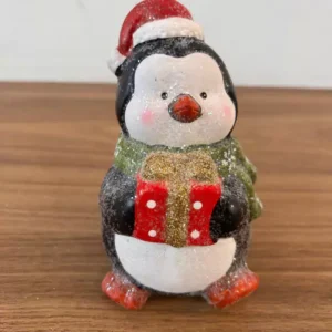 Pinguim em resina 13cm