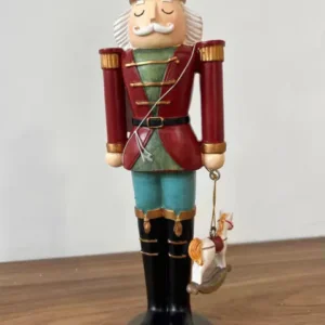 Quebra nozes com cavalinho em resina 29cm