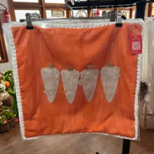 Capa de almofada rústica laranja