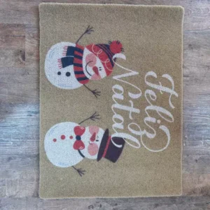 Capacho boneco de neve 60x80cm