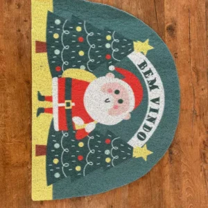 Capacho verde Noel 60x80cm