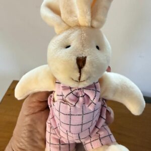 Mini coelho roupa rosa 20cm