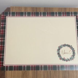 Lugar americano borda xadrez 45x33cm