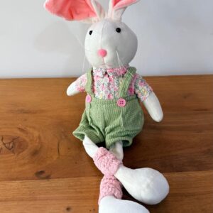 Coelho roupas floridas pernas mole 53cm
