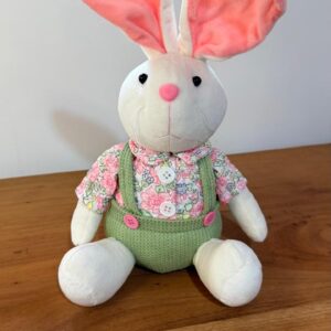 Coelho com roupa florida 20cm