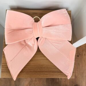 Laço rosa pelúcia G 40x37cm