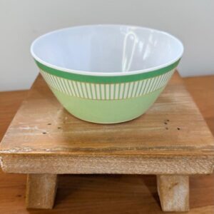 Bowl melamina verde com listras 7x15,5cm