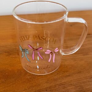Caneca de vidro laços