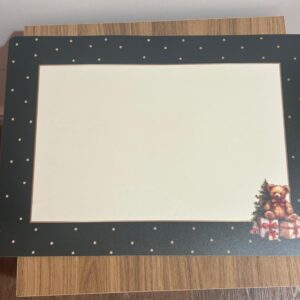 Lugar americano borda verde poá 45x33cm