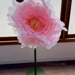 Peônia gigante rosa de tecido 140cm