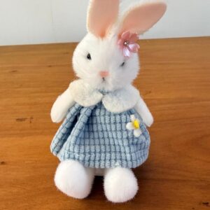 Mini coelha vestido azul 11cm