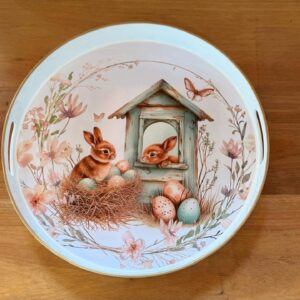 Bandeja coelho casa 4x35x35cm