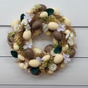 Guirlanda ovos creme 35cm