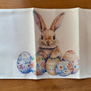 Kit 4 pçs jogo americano coelho com ovos 30x48cm