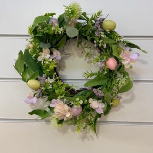 Guirlanda flores e ovos 42cm