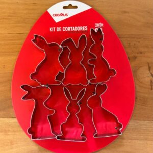Kit com 6 cortadores de coelhos