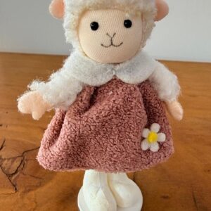 Ovelha vestido rosa 13cm