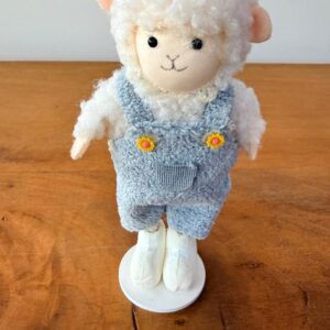 Ovelha macacão azul 13cm