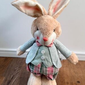 Coelho verde rosa perna retrátil 90x35x16cm