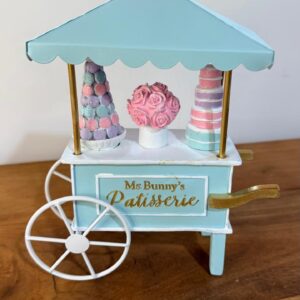 Carrinho de doces de resina 25,5x22x9cm