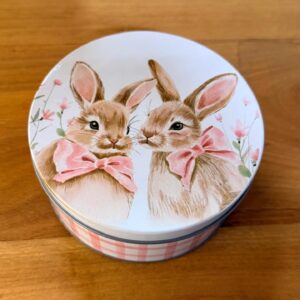 Lata decorada rosa 13x6cm