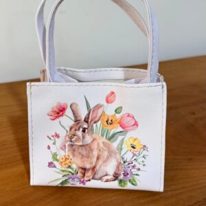 Bolsa de couro coelho 18x13cm