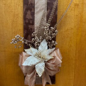 Escapulário de porta largo marrom/rosé 18cmx220cm