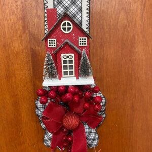 Escapulário de porta fino pto/bco 10x220cm