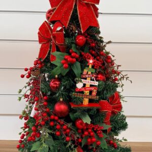 Árvore decorada vermelho 90cm