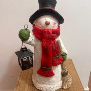 Boneco de neve em resina 48cm