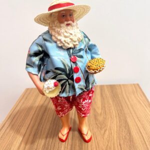 Noel na praia em resina 28cm