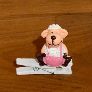 Prendedores ovelha rosa cx 6 unid