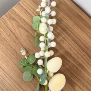 Galho com ovos amarelo 60cm