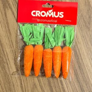 Cenoura flocada 12.5x2x2cm 5 unid