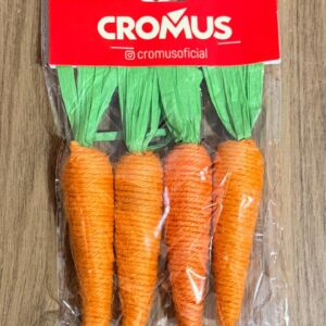 Cenoura flocada 15.5x2.5x2.5cm 4 unid