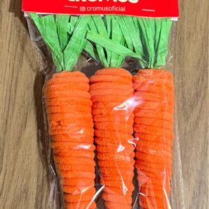 Cenoura flocada 22x3.5x3.5cm 3 unid