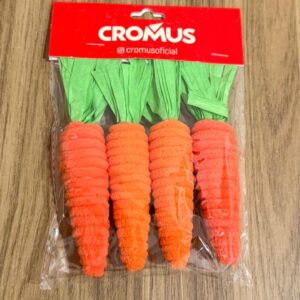 Cenoura flocada 15.5x2.5x2.5cm 4 unid
