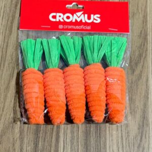 Cenoura flocada 12.5x2x2cm 5 unid